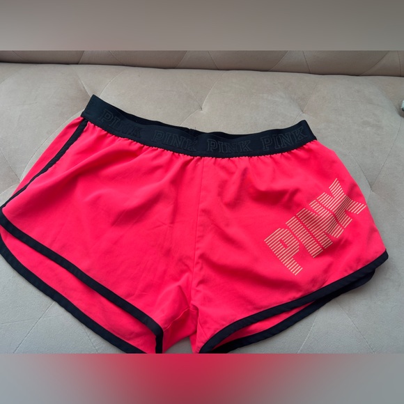 Victoria's Secret Pants - Victoria's Secret Red and Black Athletic Shorts with Elastic Waistband